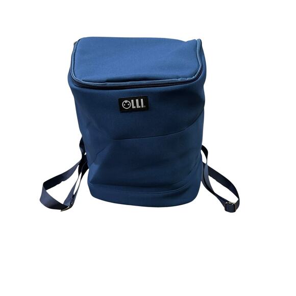 OLLI Backpack Bucket Cooler Navy Blue Insulated Bag Carry All Neoprene Zip - Picture 1 of 5